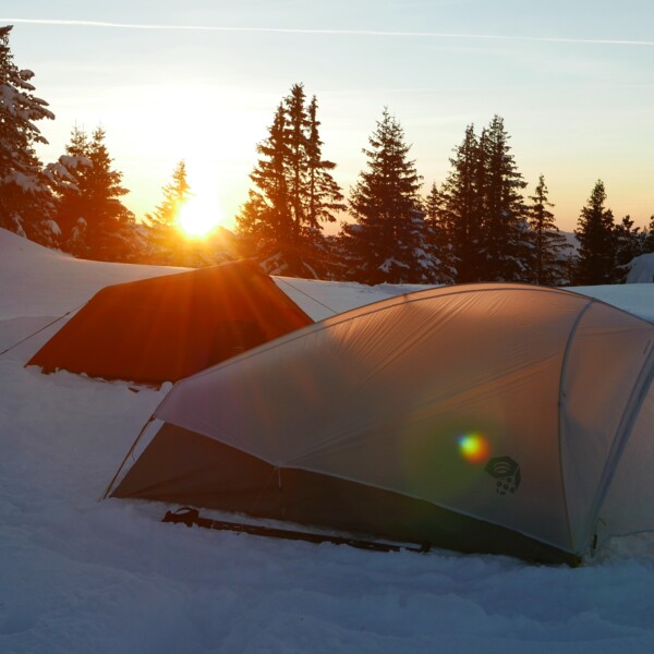 A bivouac in the snow