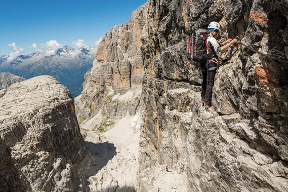 Via ferrate in les Dolomites autour de Cortina