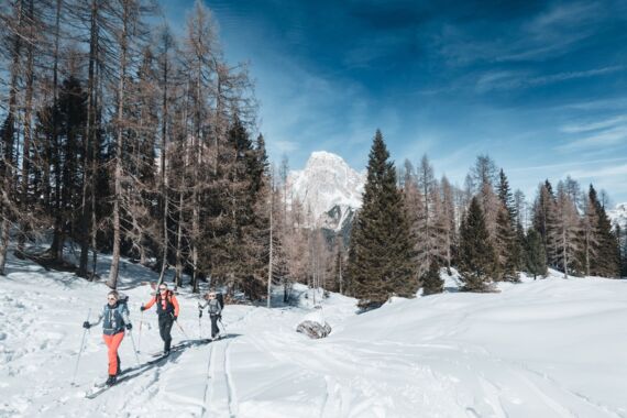 Ski touring in Dolomites