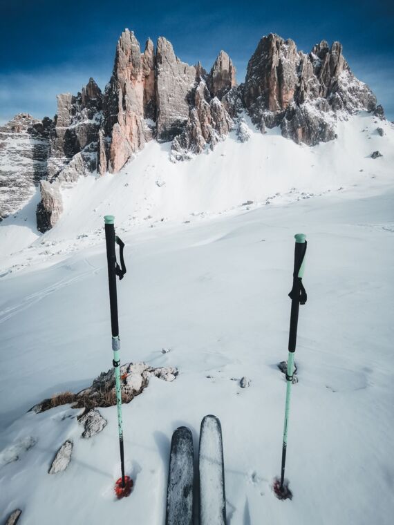 Ski touring in Dolomites