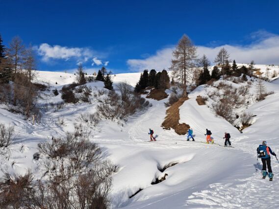 Ski touring in Dolomites